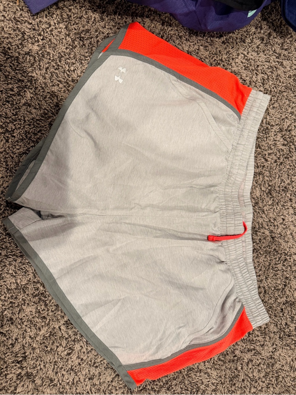 BNWOT under Armour Light Gray Athletic Shorts with pink Accent